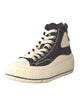 R13 Canvas Colorblock Pattern Wedge Sneakers