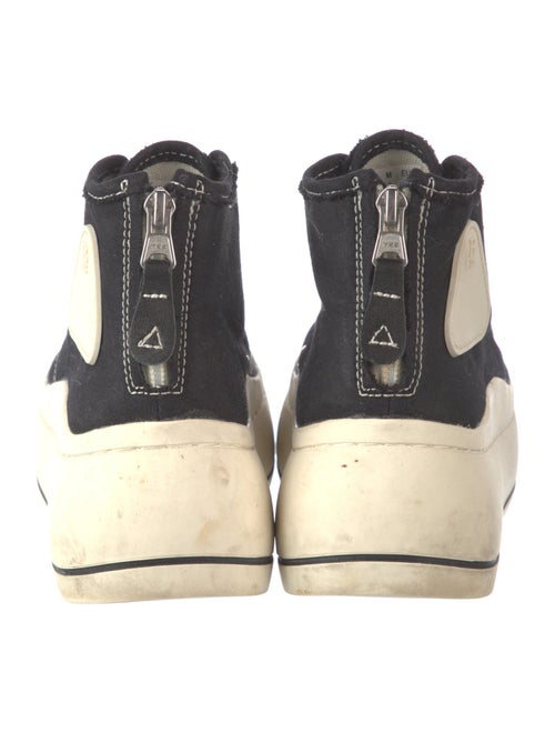 R13 Canvas Colorblock Pattern Wedge Sneakers