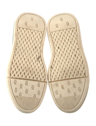 R13 Canvas Colorblock Pattern Wedge Sneakers