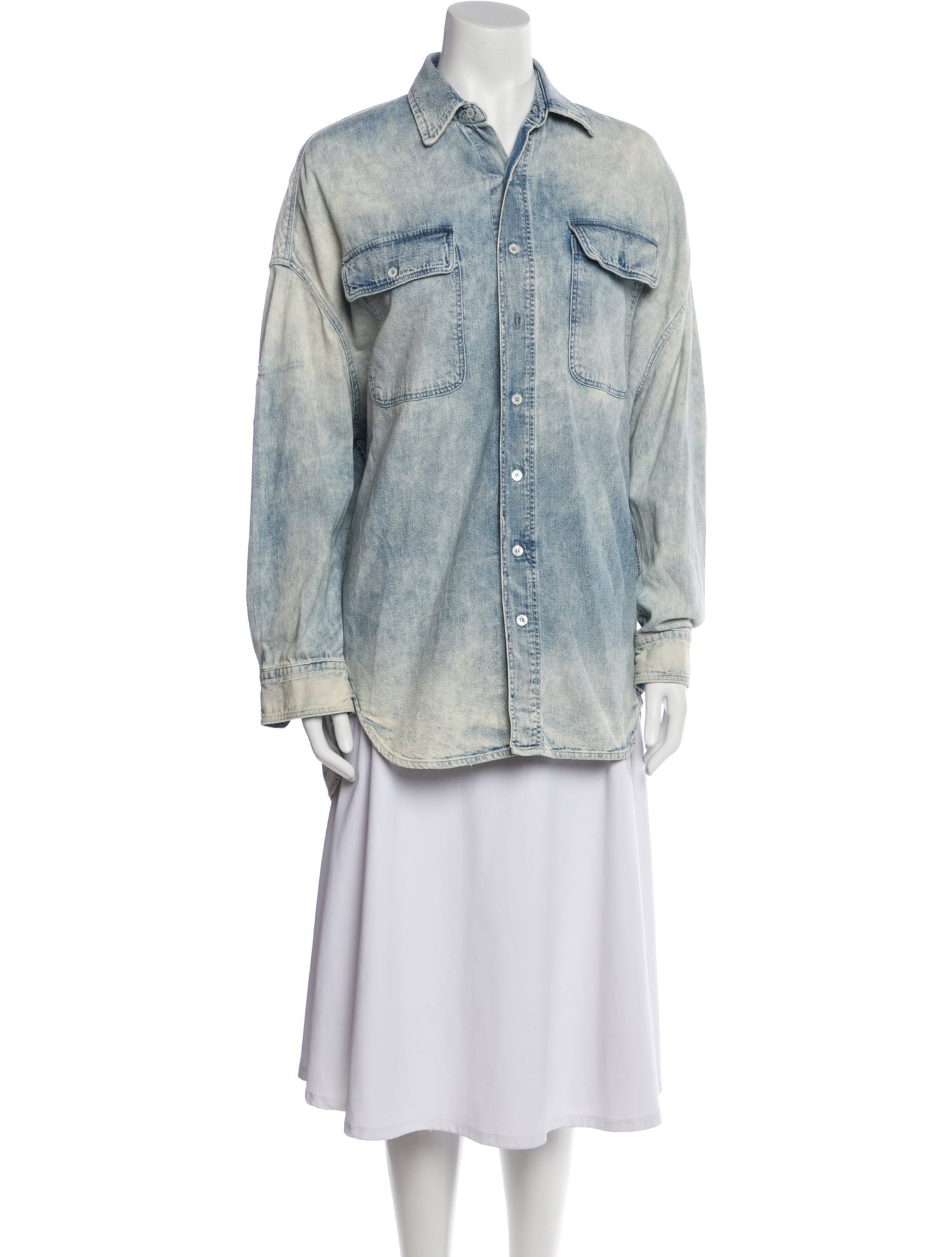 R13 Long Sleeve Button-Up Top