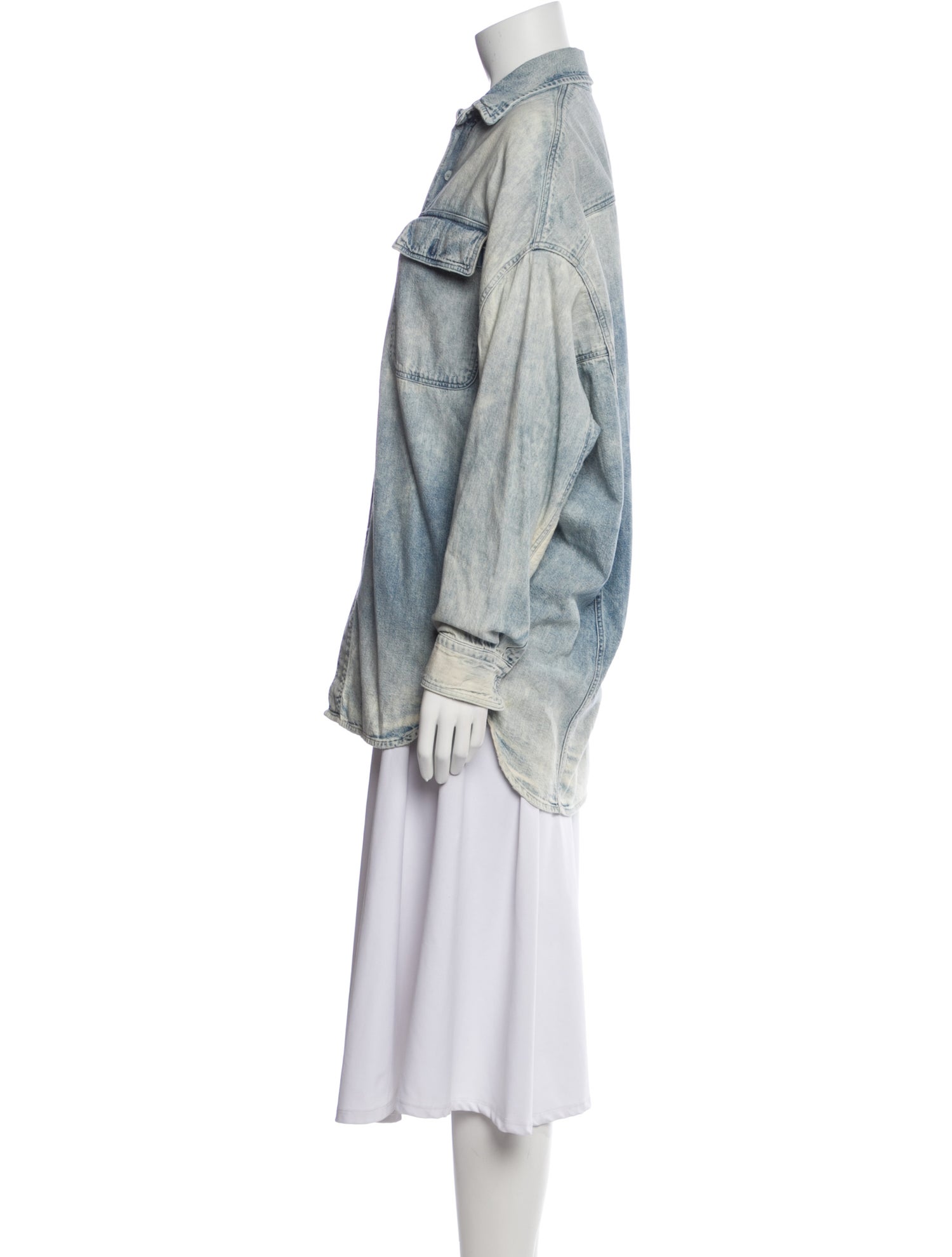 R13 Long Sleeve Button-Up Top