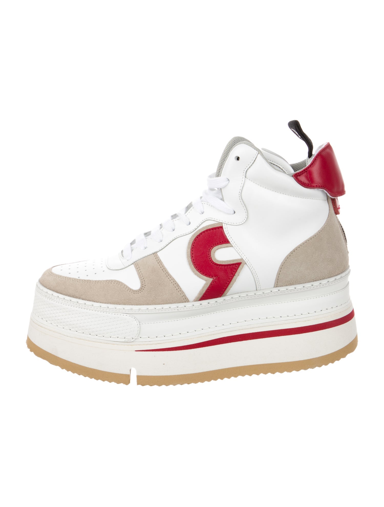 R13 Leather Colorblock Pattern Sneakers