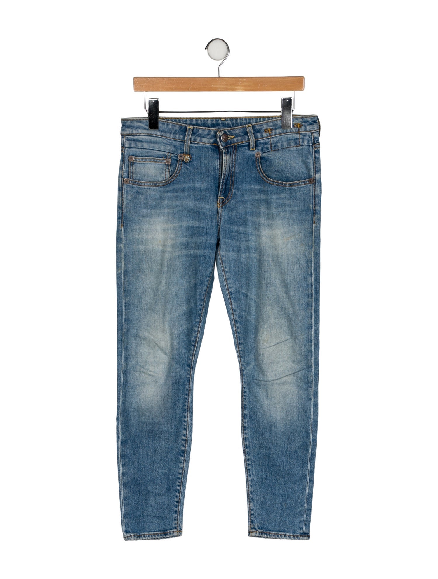 R13 Mid-Rise Skinny Leg Jeans