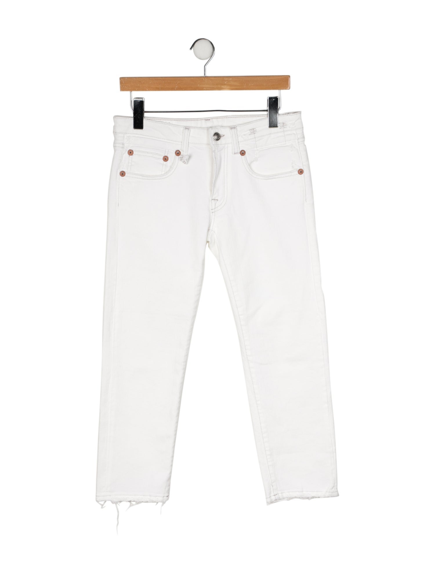 R13 Mid-Rise Straight Leg Jeans