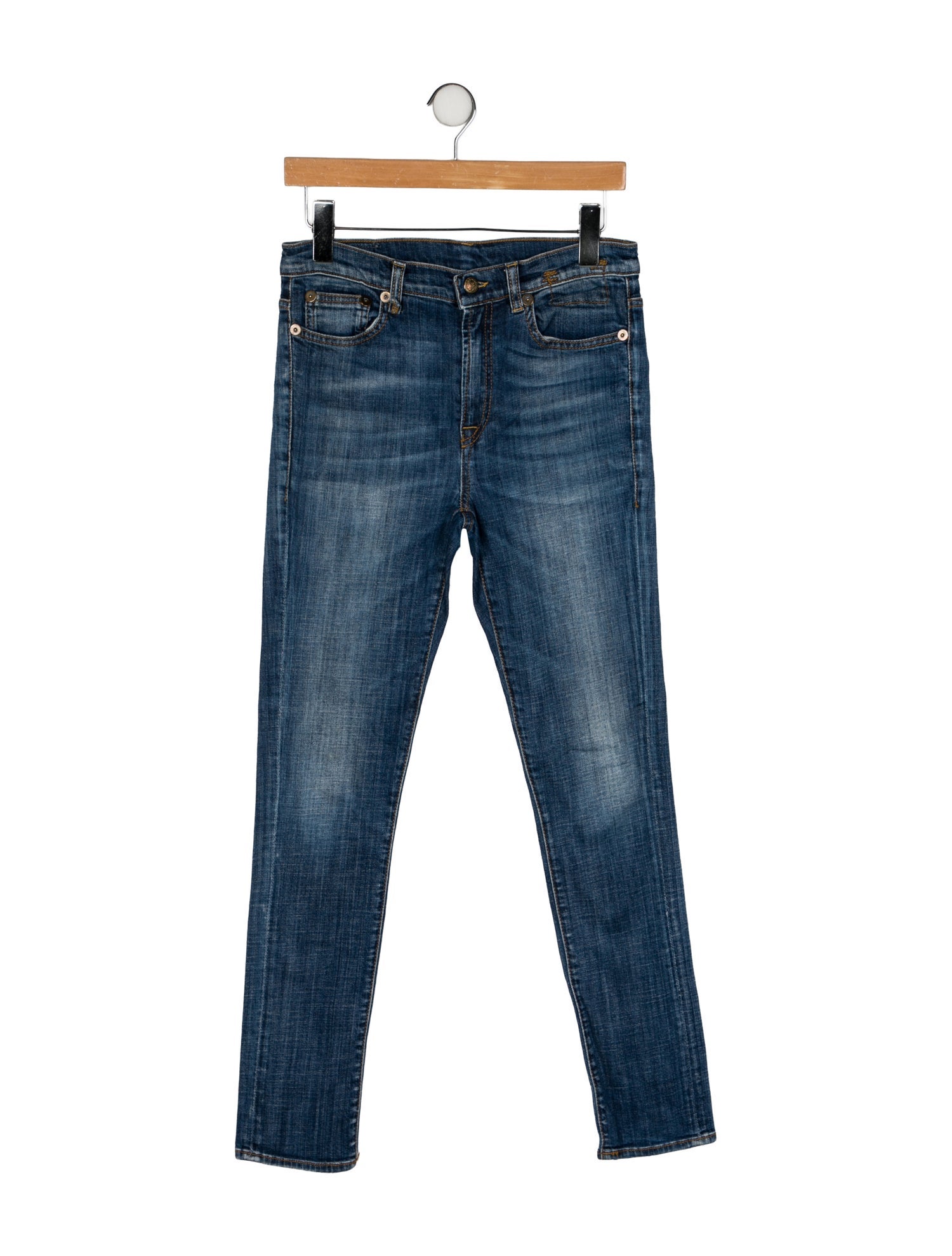 R13 Mid-Rise Skinny Leg Jeans