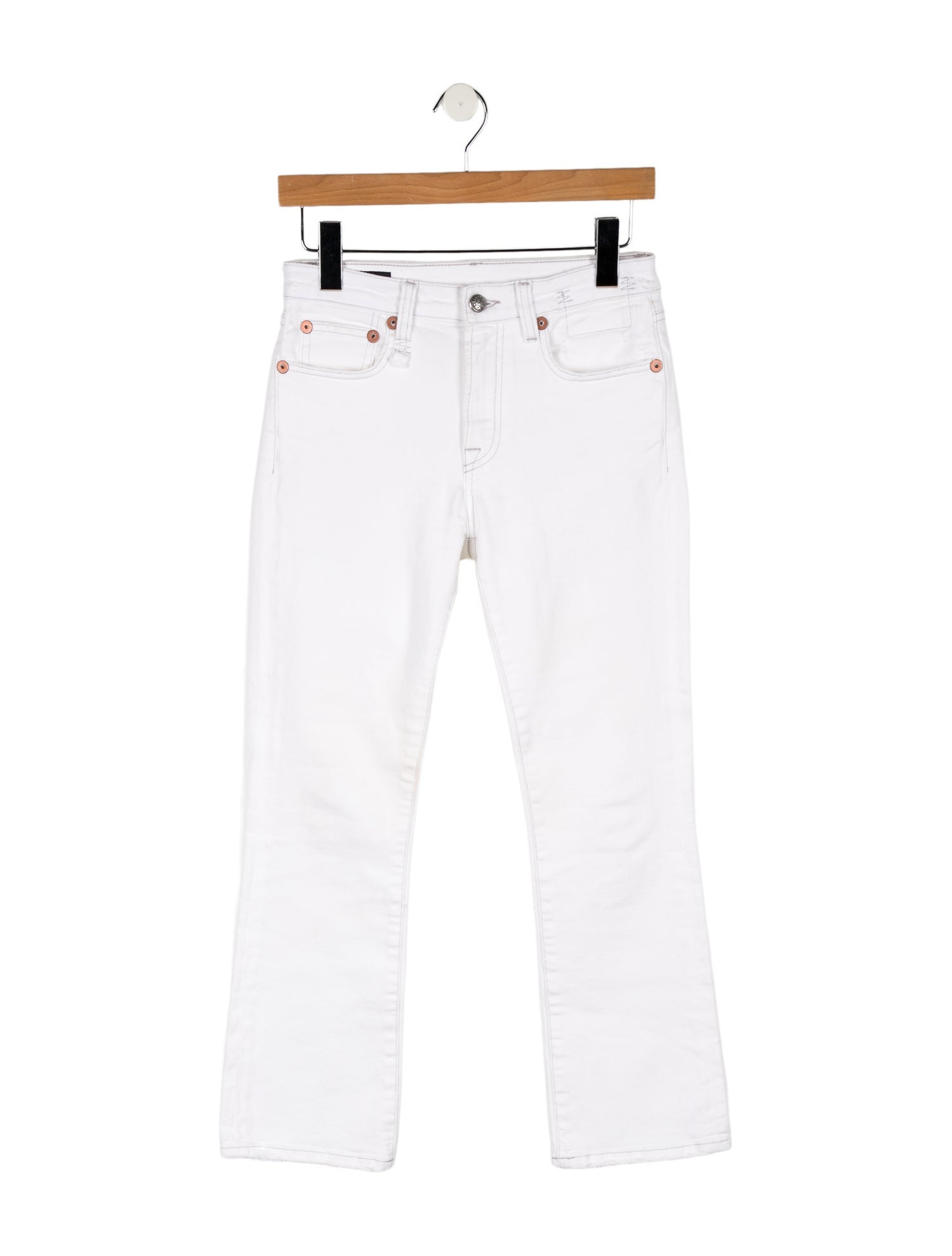 R13 Mid-Rise Straight Leg Jeans