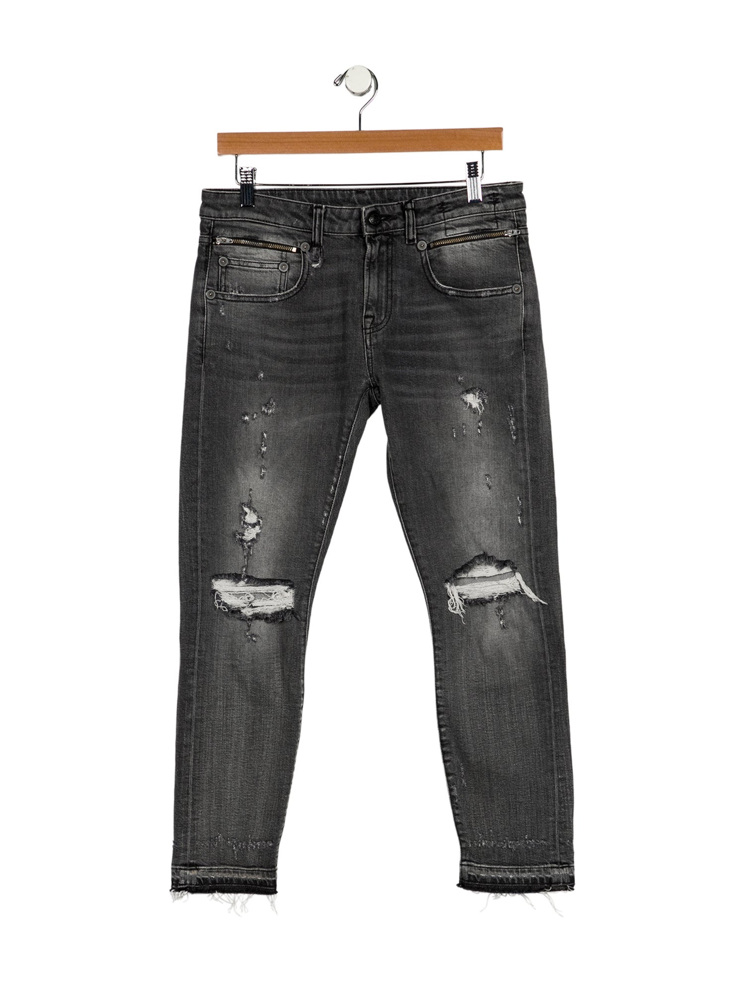 R13 Mid-Rise Straight Leg Jeans