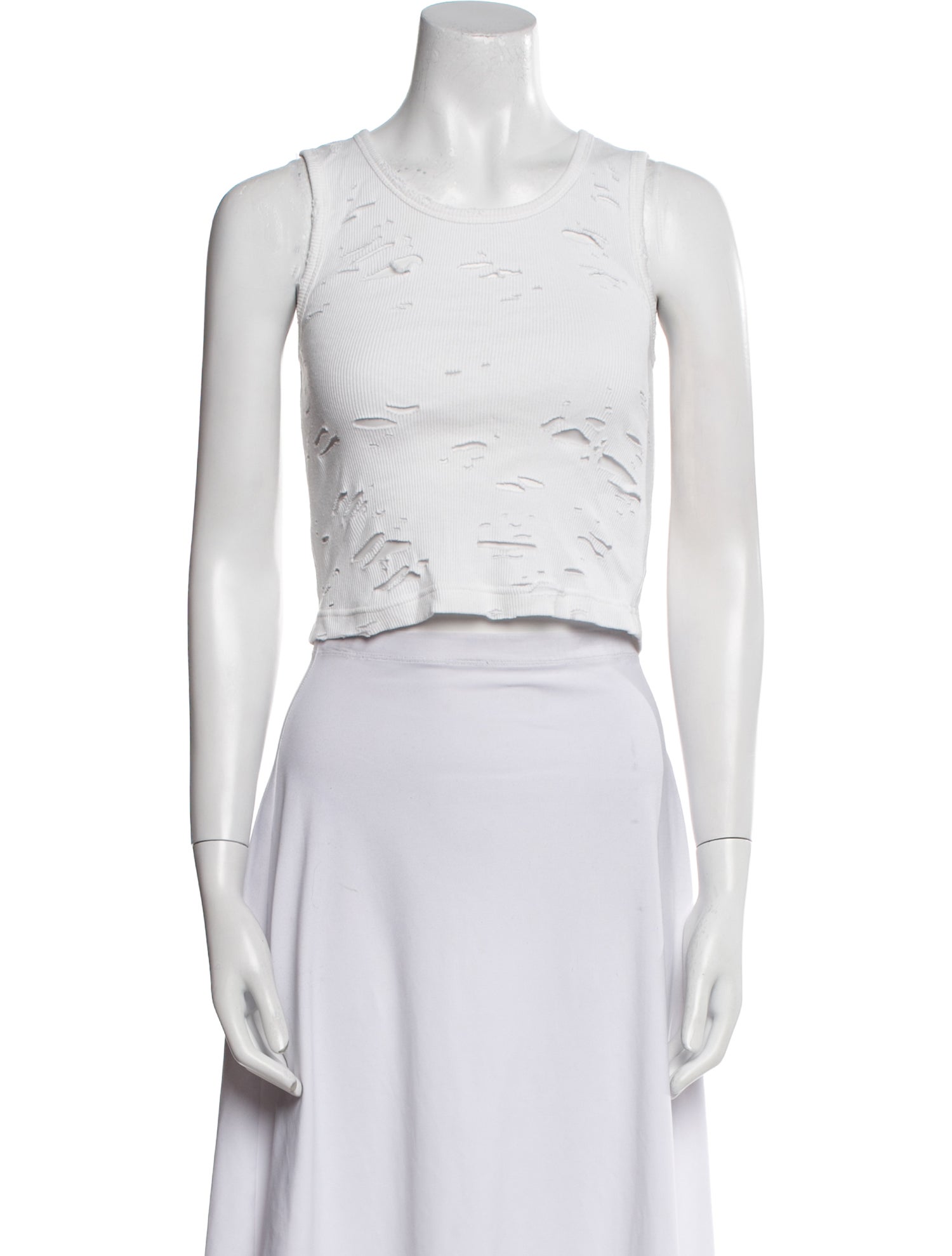 R13 Scoop Neck Sleeveless Crop Top