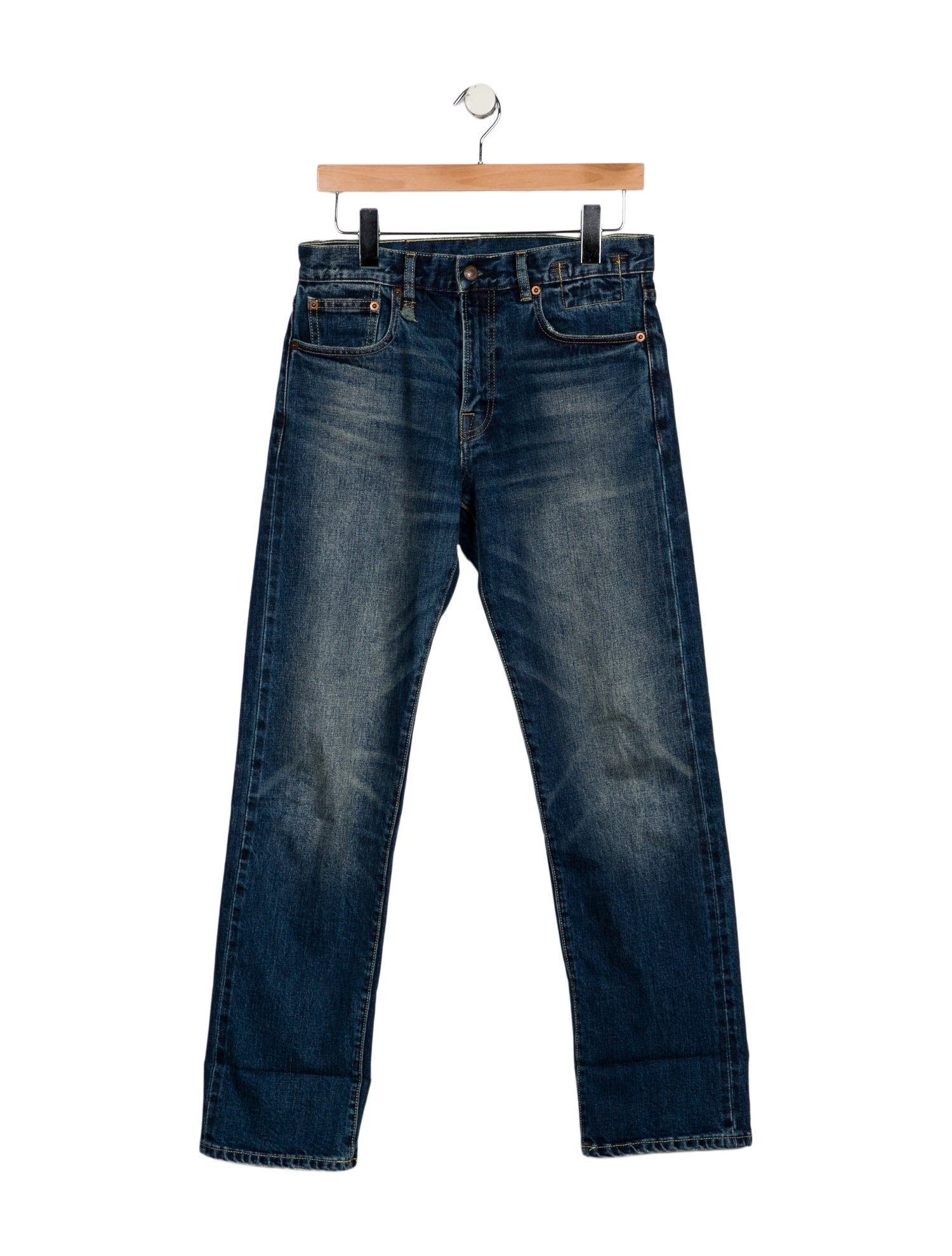 R13 Mid-Rise Straight Leg Jeans