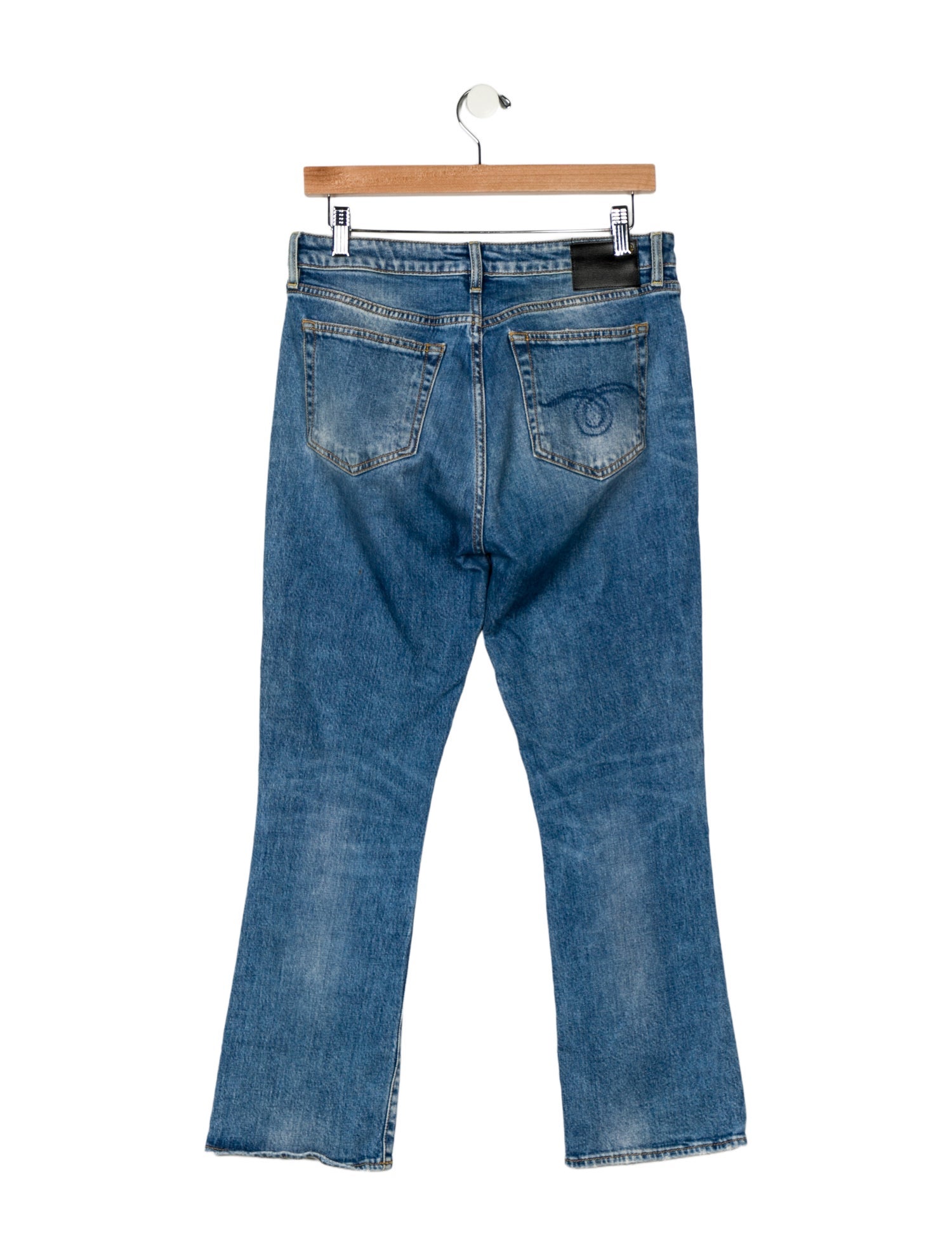 R13 Mid-Rise Straight Leg Jeans