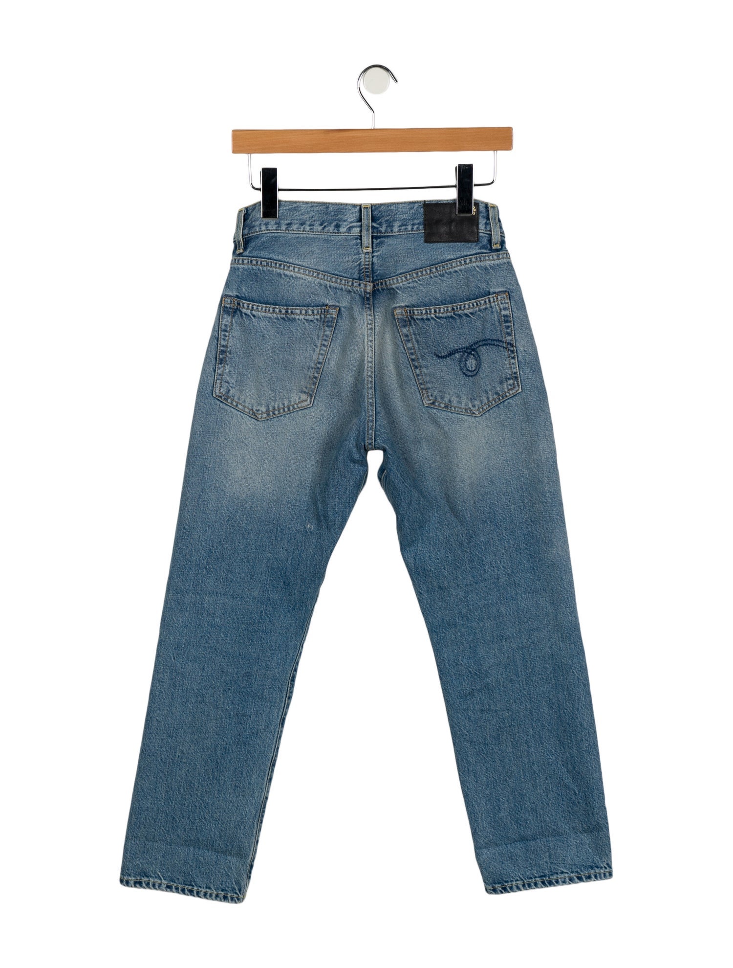 R13 Mid-Rise Straight Leg Jeans