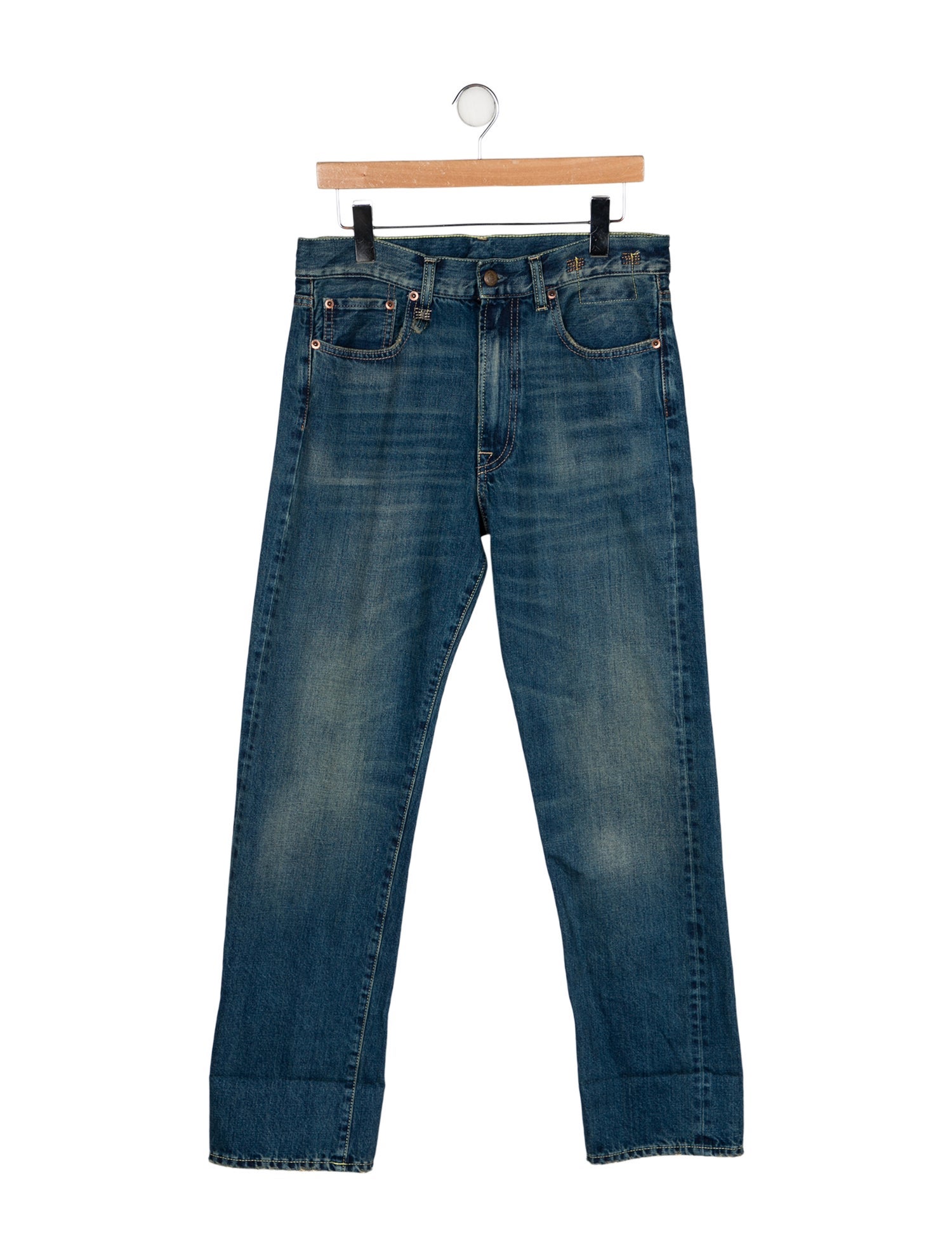 R13 High-Rise Straight Leg Jeans