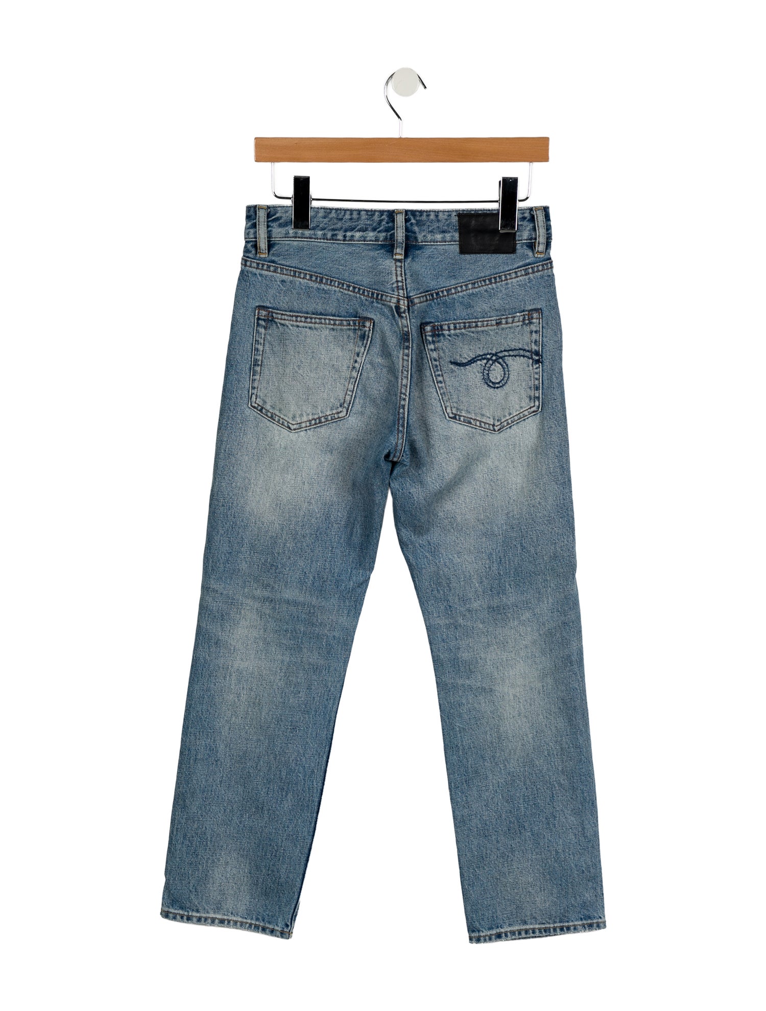 R13 Mid-Rise Straight Leg Jeans