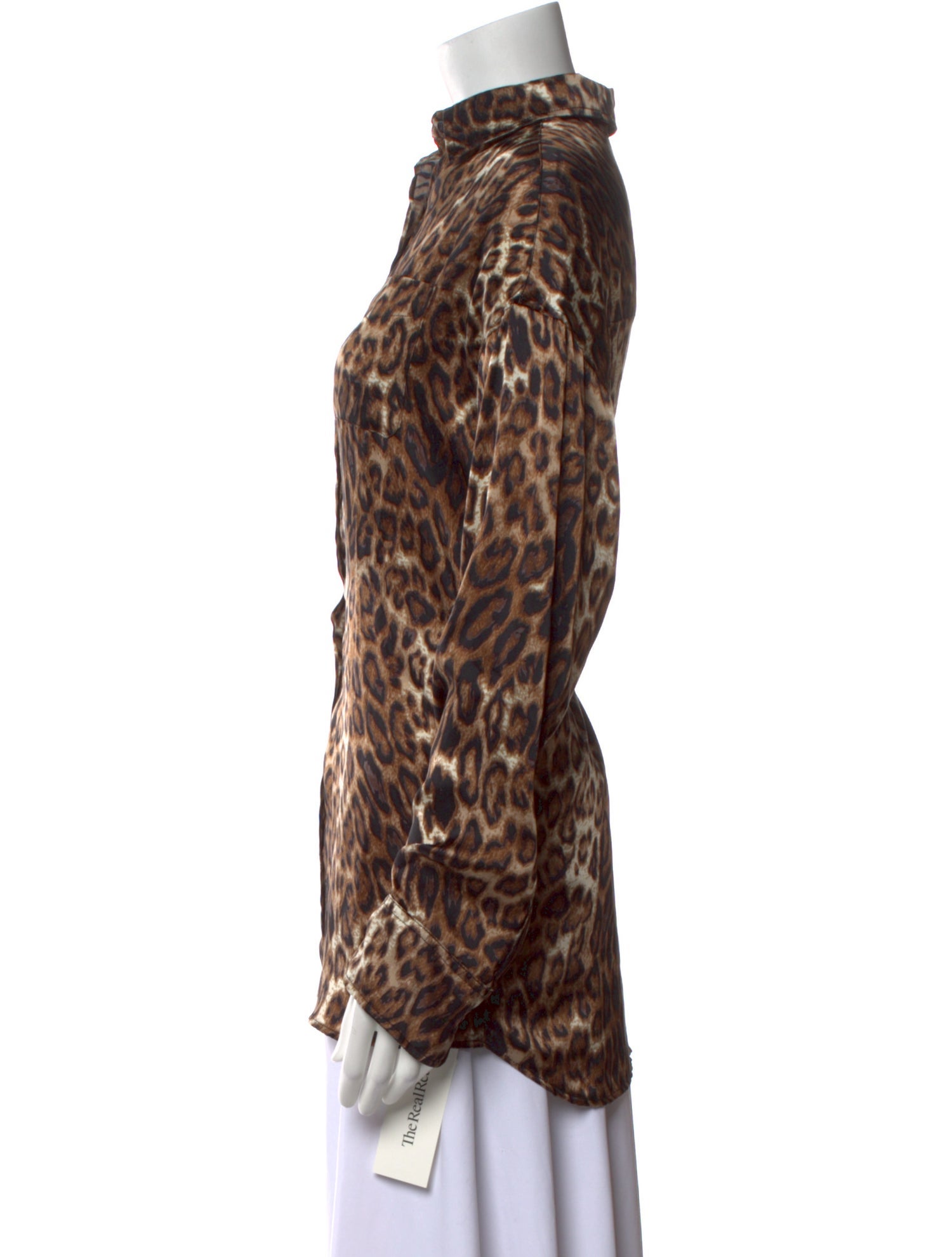 R13 Silk Animal Print Button-Up Top w/ Tags