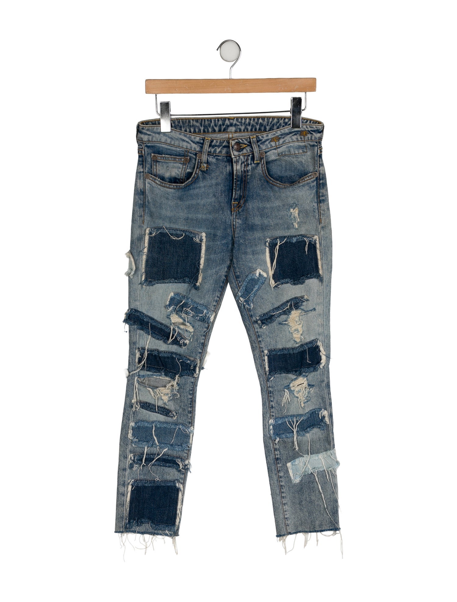 R13 Mid-Rise Skinny Leg Jeans