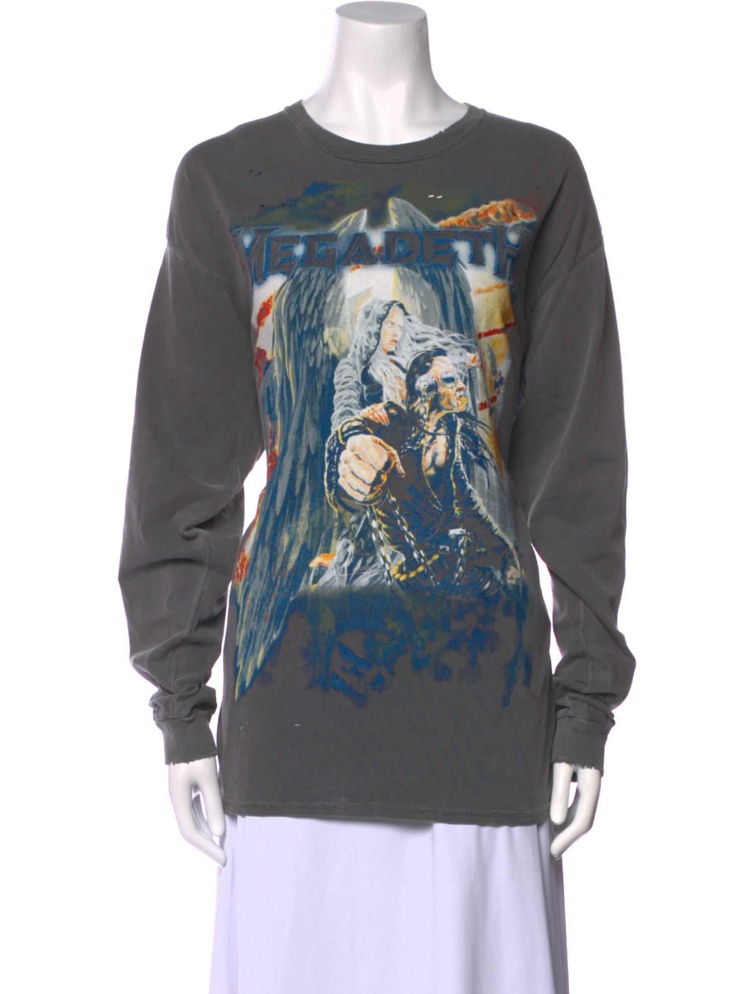 R13 Graphic Print Crew Neck Sweatshirt