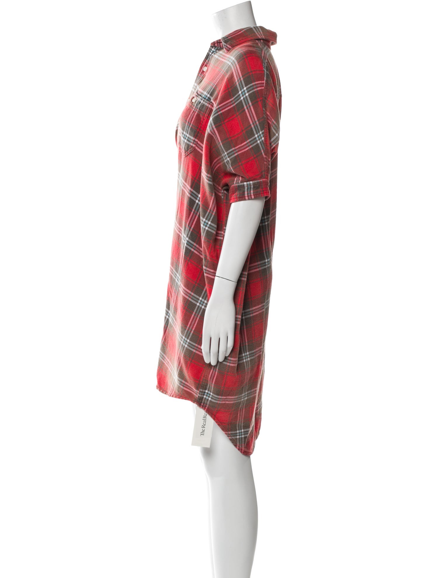 R13 Plaid Print Mini Dress