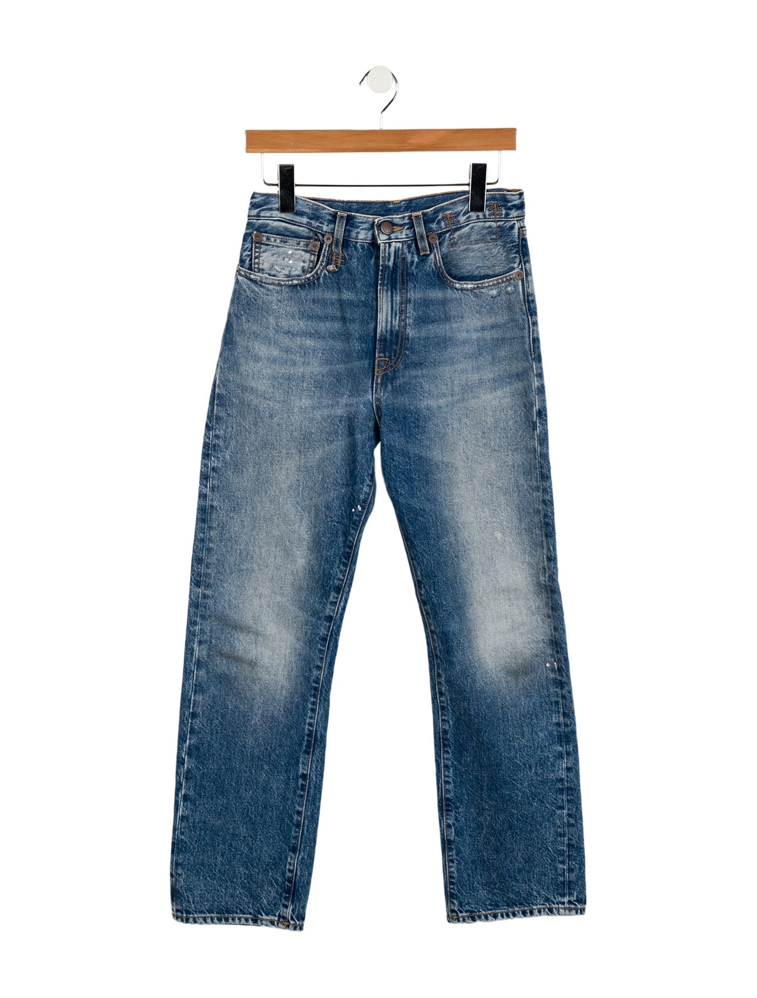 R13 High-Rise Straight Leg Jeans