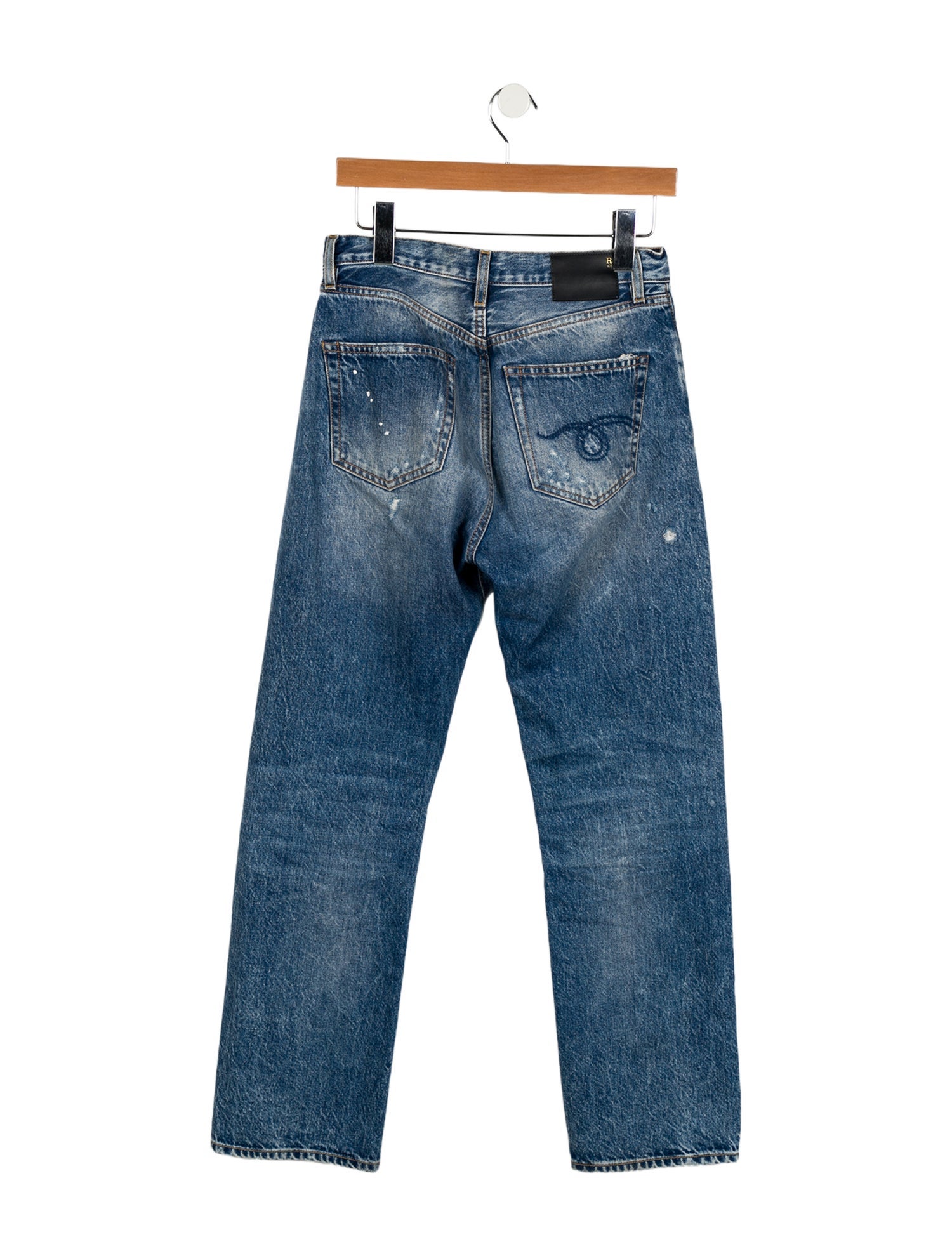 R13 High-Rise Straight Leg Jeans
