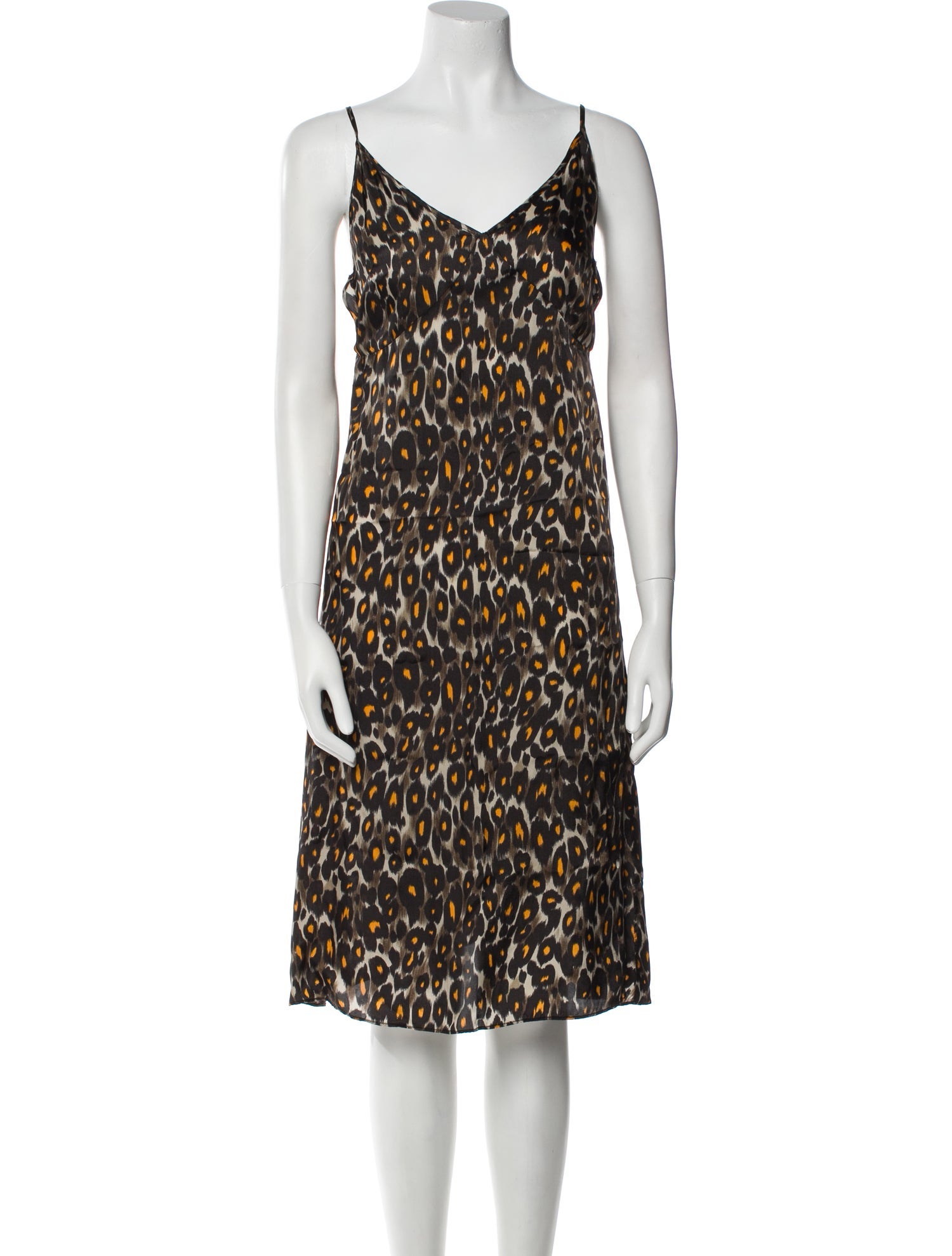 R13 Animal Print Knee-Length Dress