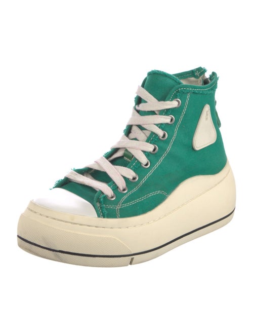 R13 Canvas Colorblock Pattern Sneakers