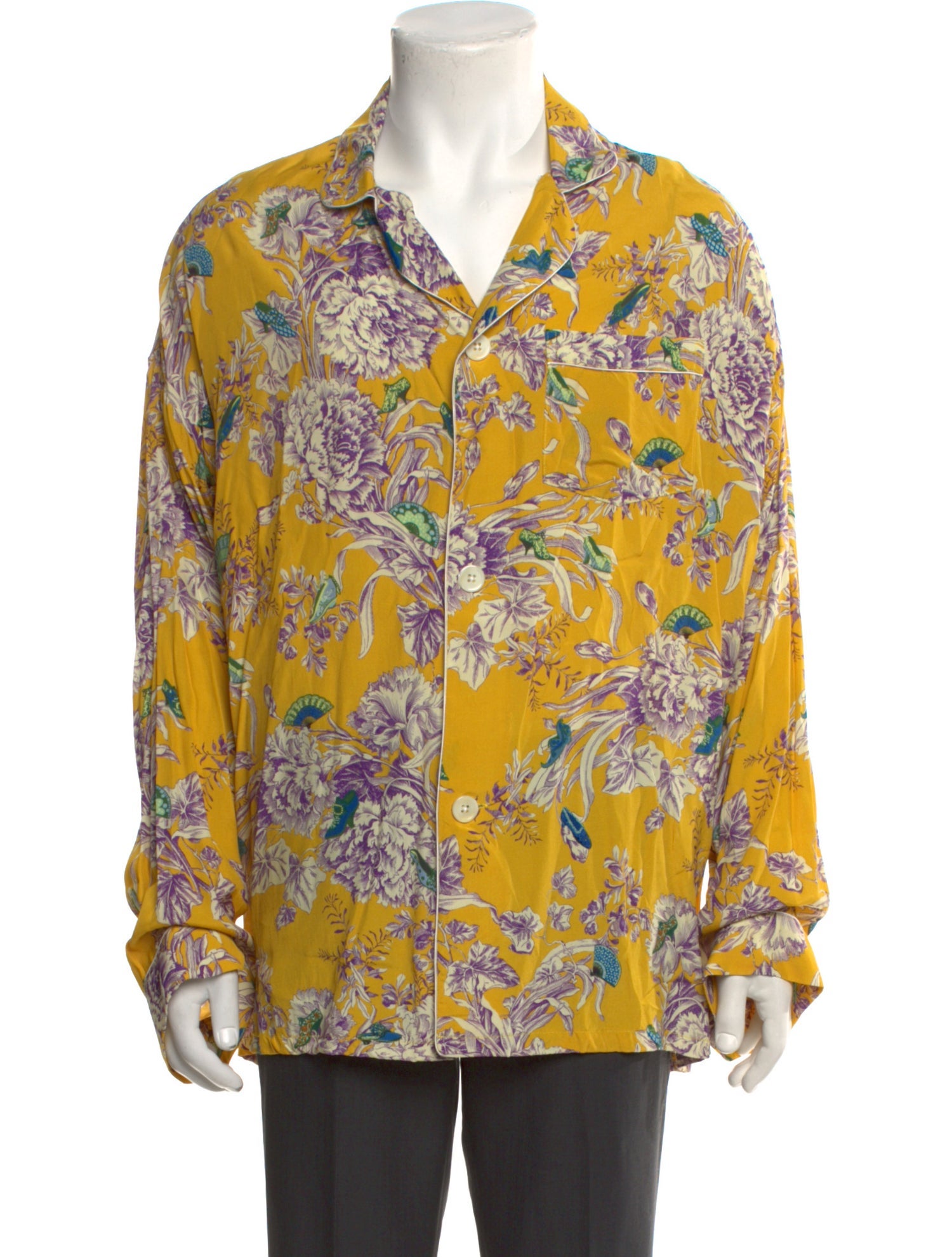 R13 Floral Print Long Sleeve Shirt