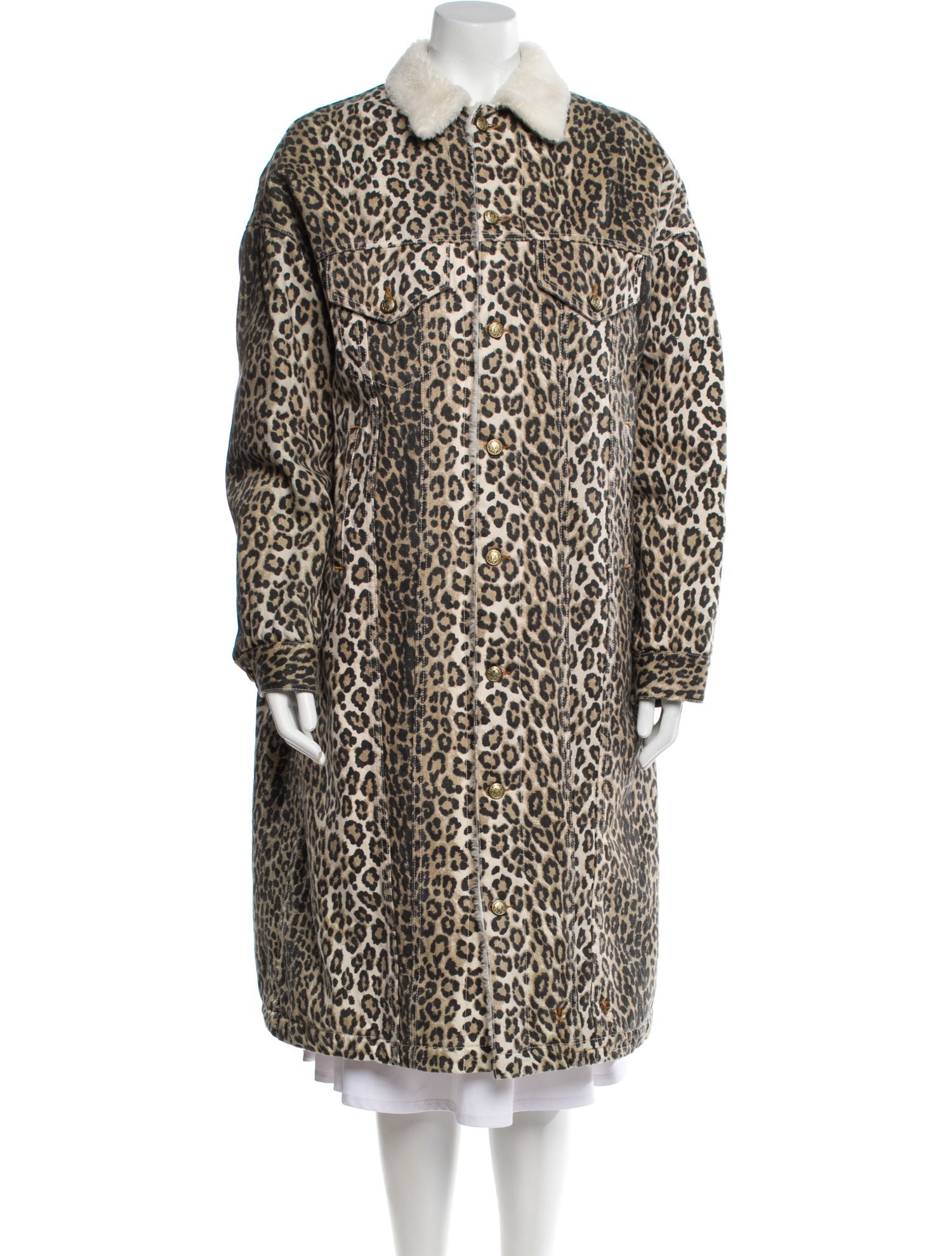 R13 Animal Print Trench Coat w/ Tags