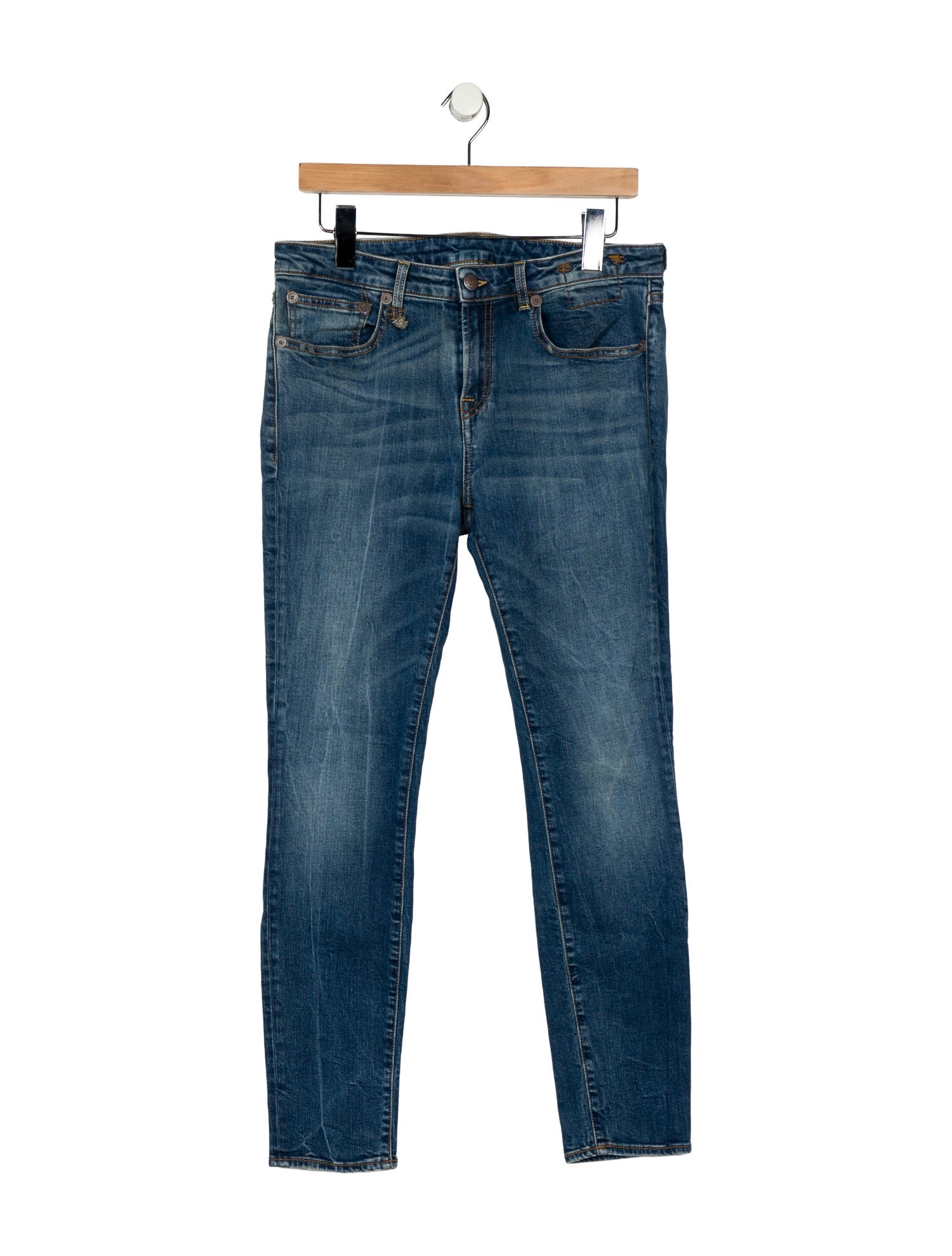 R13 Mid-Rise Skinny Leg Jeans