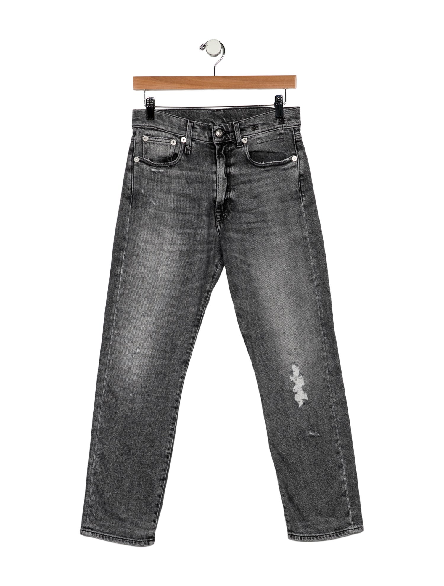 R13 High-Rise Straight Leg Jeans