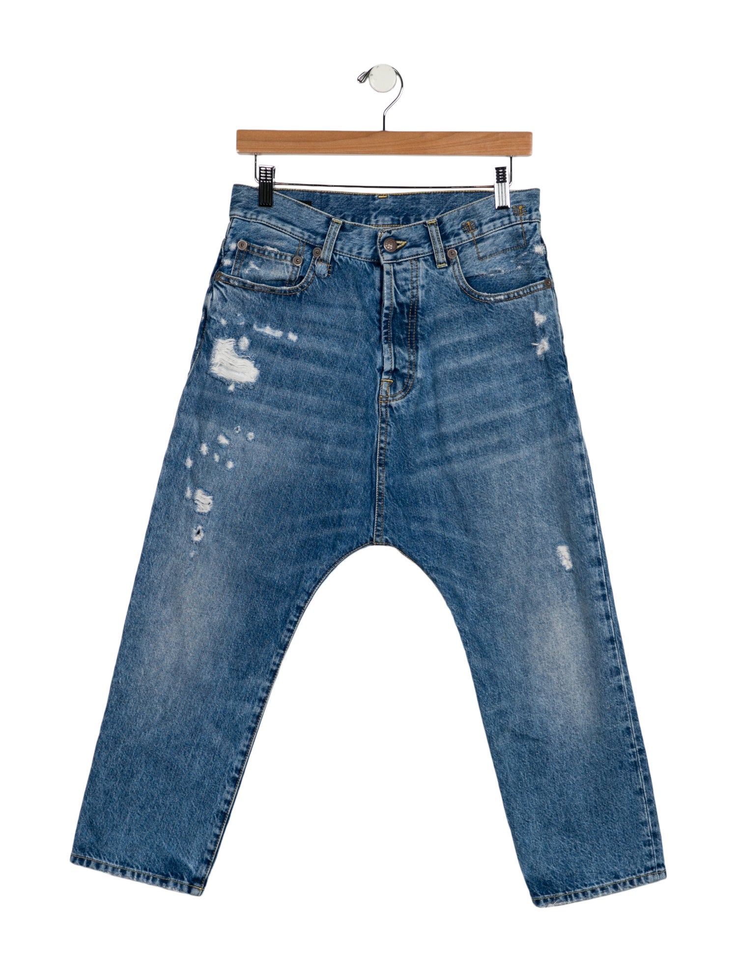 R13 High-Rise Straight Leg Jeans
