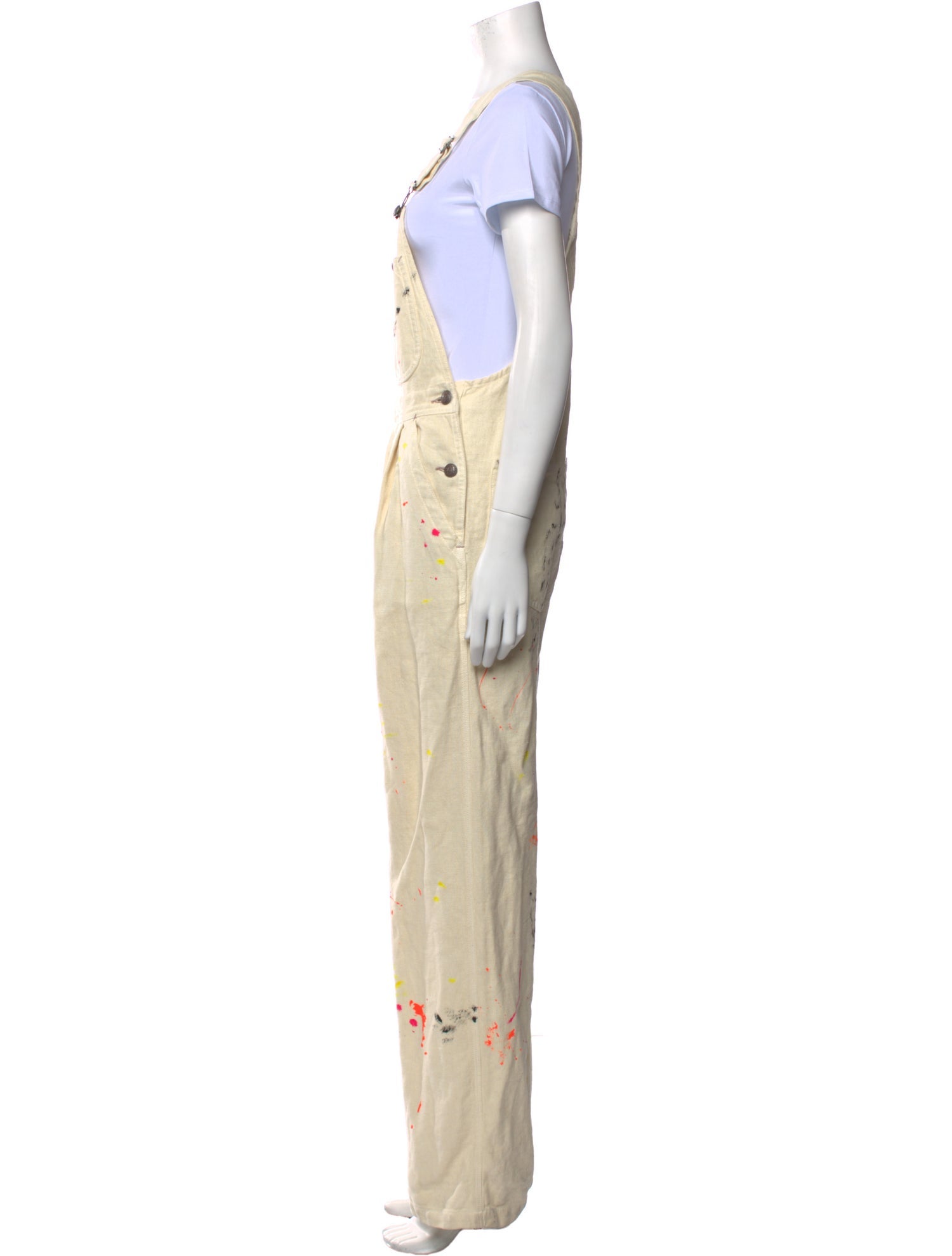 R13 Graphic Print Square Neckline Jumpsuit