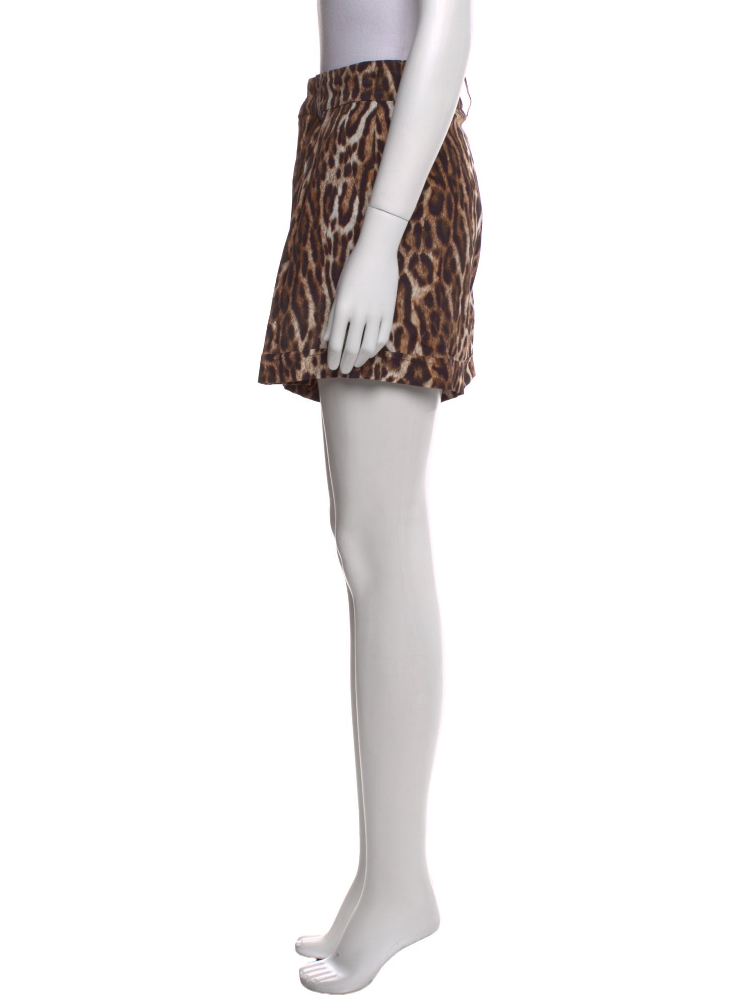 R13 Animal Print Mini Shorts
