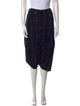 R13 Plaid Print Knee-Length Skirt