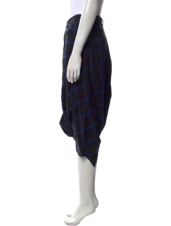 R13 Plaid Print Knee-Length Skirt