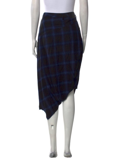 R13 Plaid Print Knee-Length Skirt