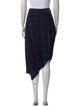R13 Plaid Print Knee-Length Skirt