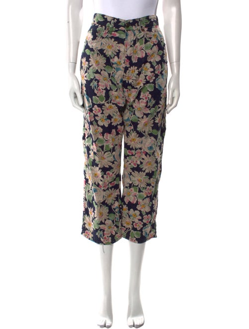 R13 Floral Print Straight Leg Pants