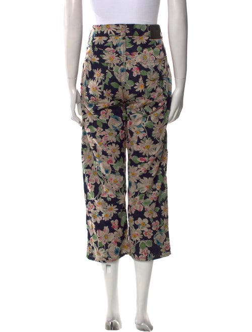 R13 Floral Print Straight Leg Pants