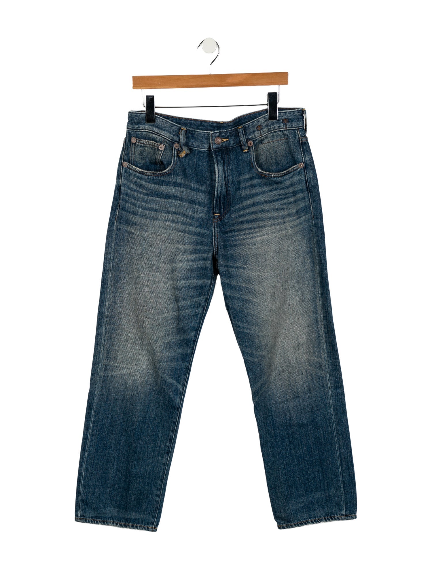 R13 High-Rise Straight Leg Jeans