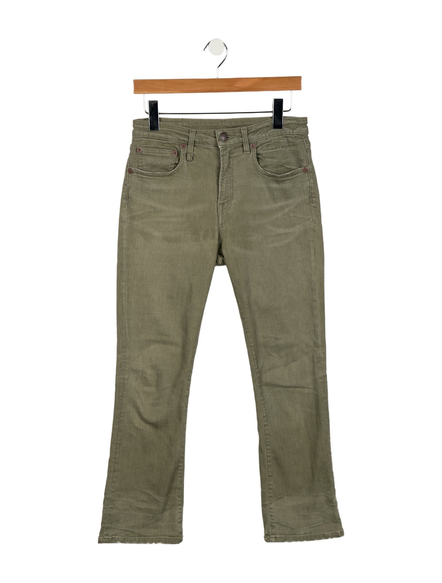 R13 Mid-Rise Straight Leg Jeans