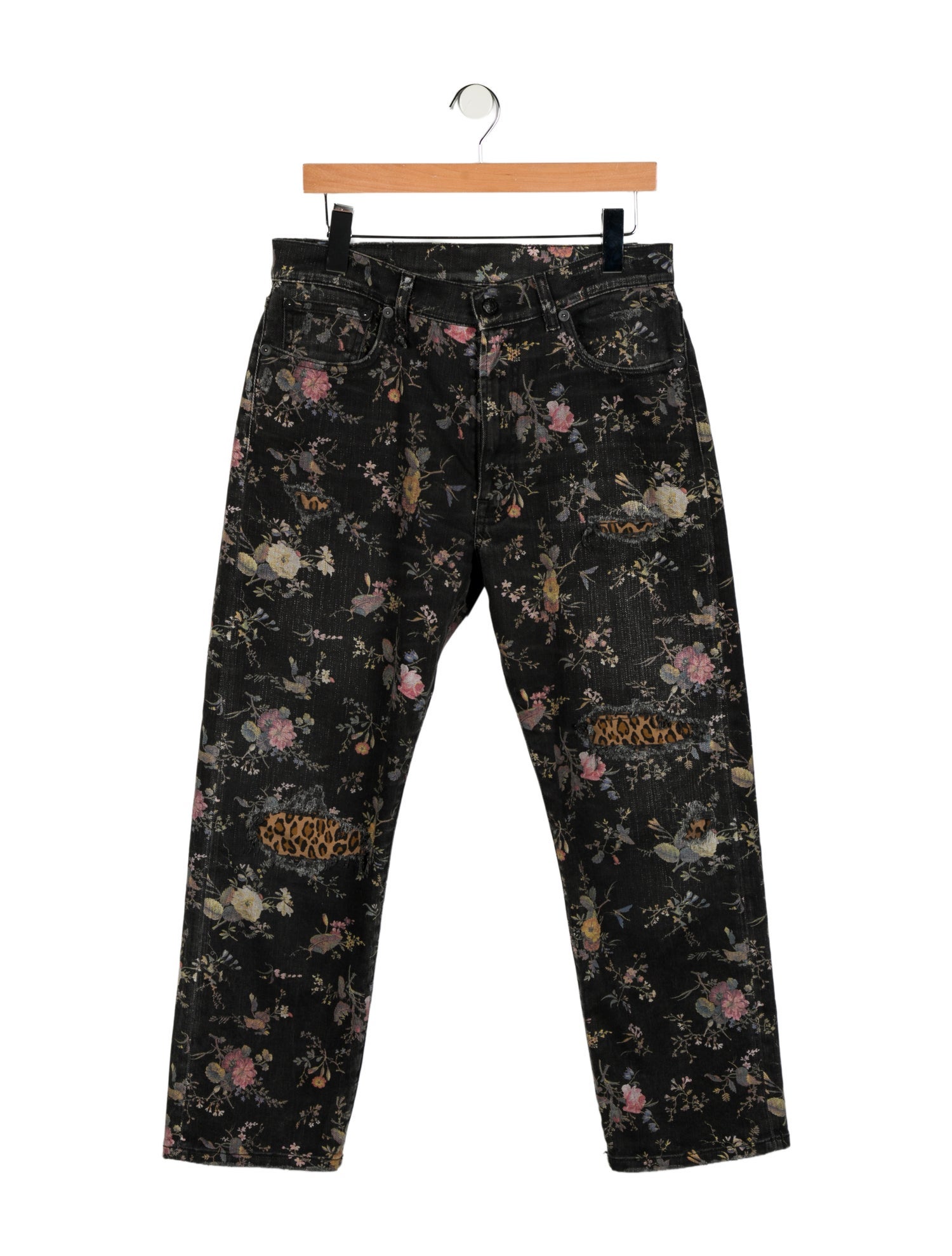 R13 High-Rise Straight Leg Jeans