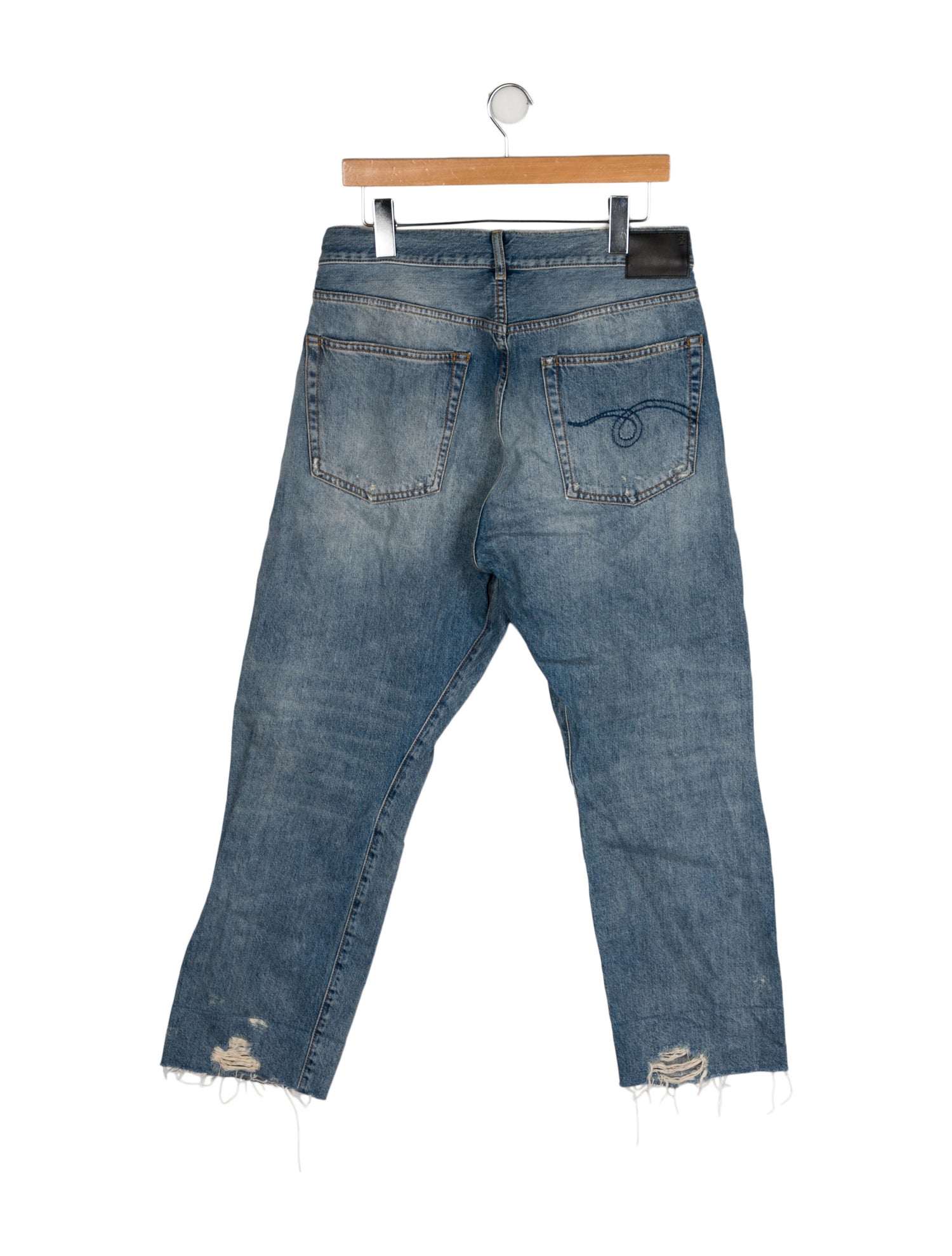 R13 High-Rise Straight Leg Jeans