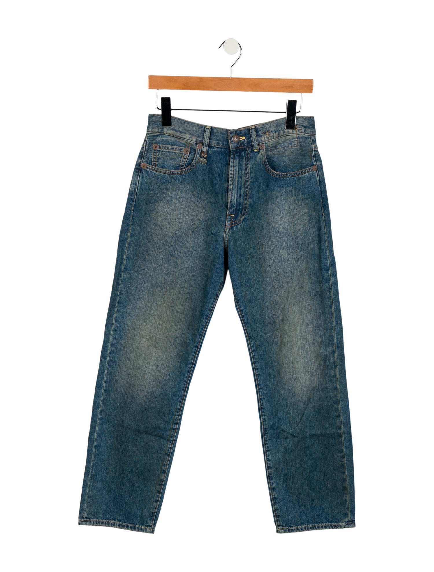 R13 High-Rise Straight Leg Jeans