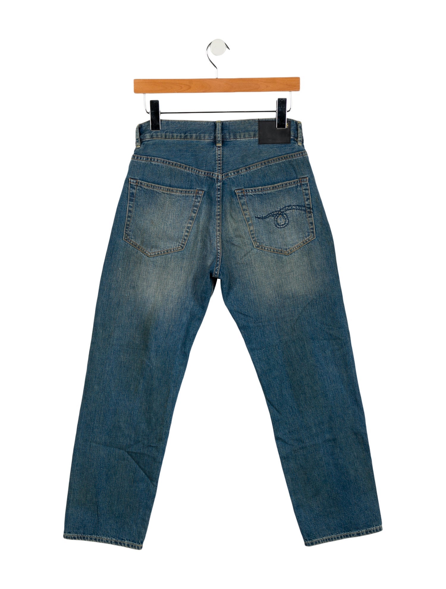 R13 High-Rise Straight Leg Jeans