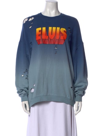 R13 Graphic Print Crew Neck Sweatshirt