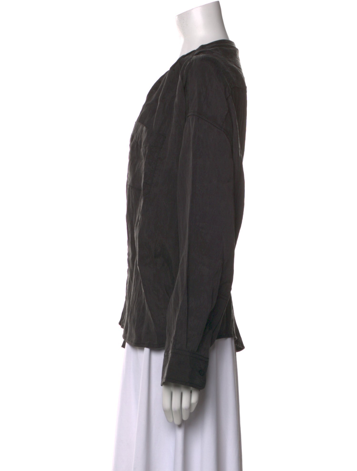 R13 V-Neck Long Sleeve Button-Up Top w/ Tags