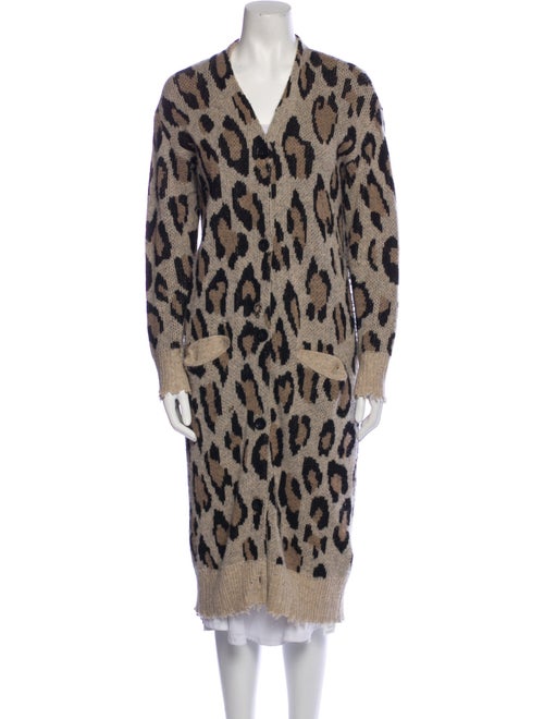R13 Cashmere Animal Print Sweater