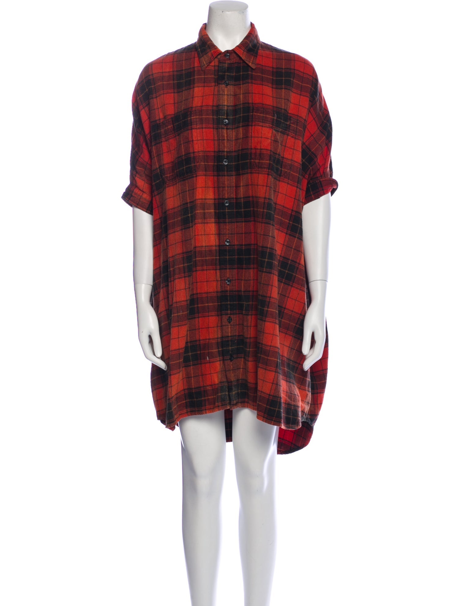 R13 Plaid Print Knee-Length Dress