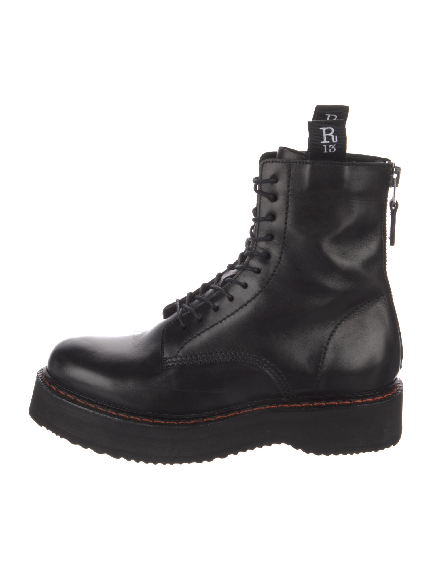 R13 Leather Combat Boots