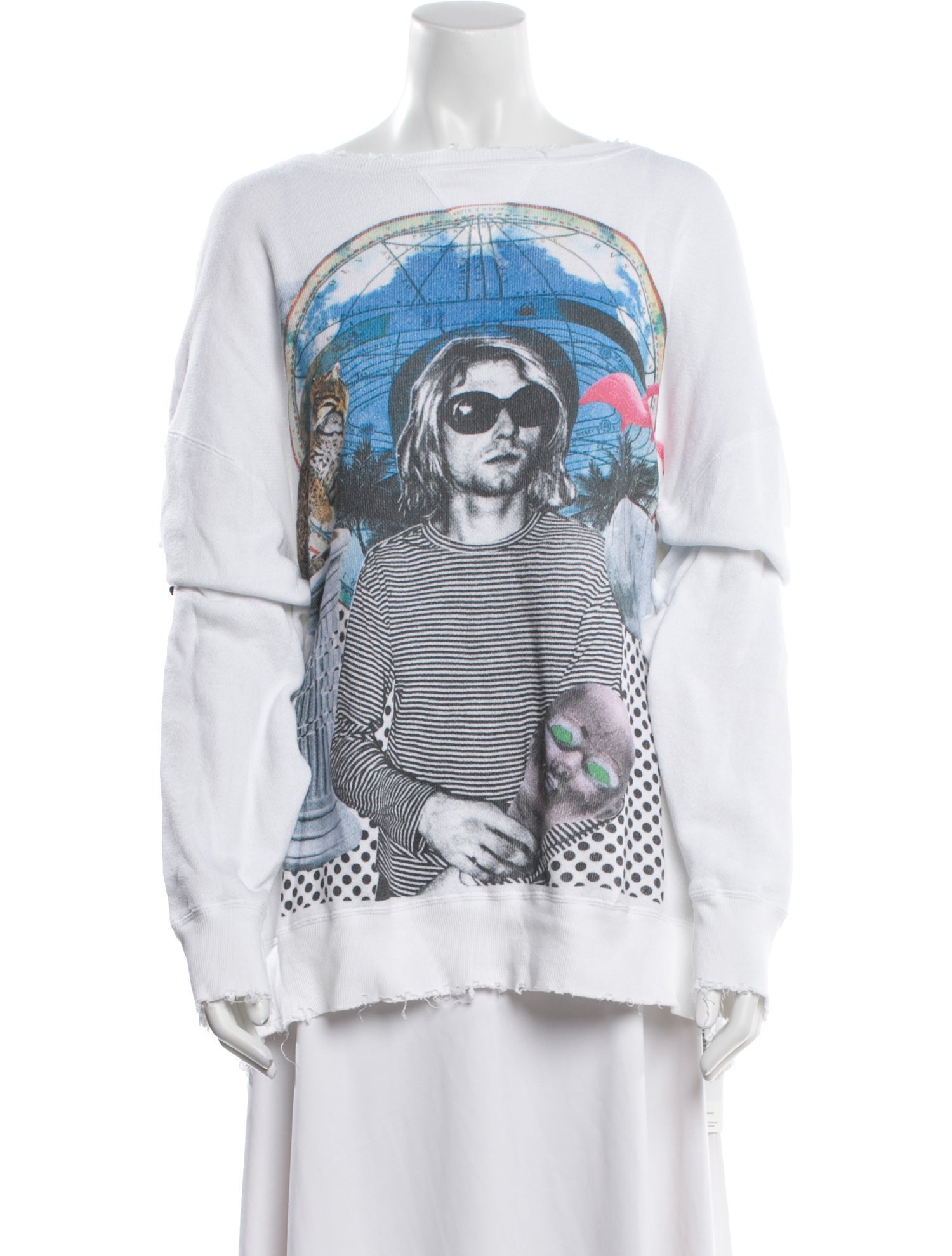 R13 Graphic Print Crew Neck Sweatshirt